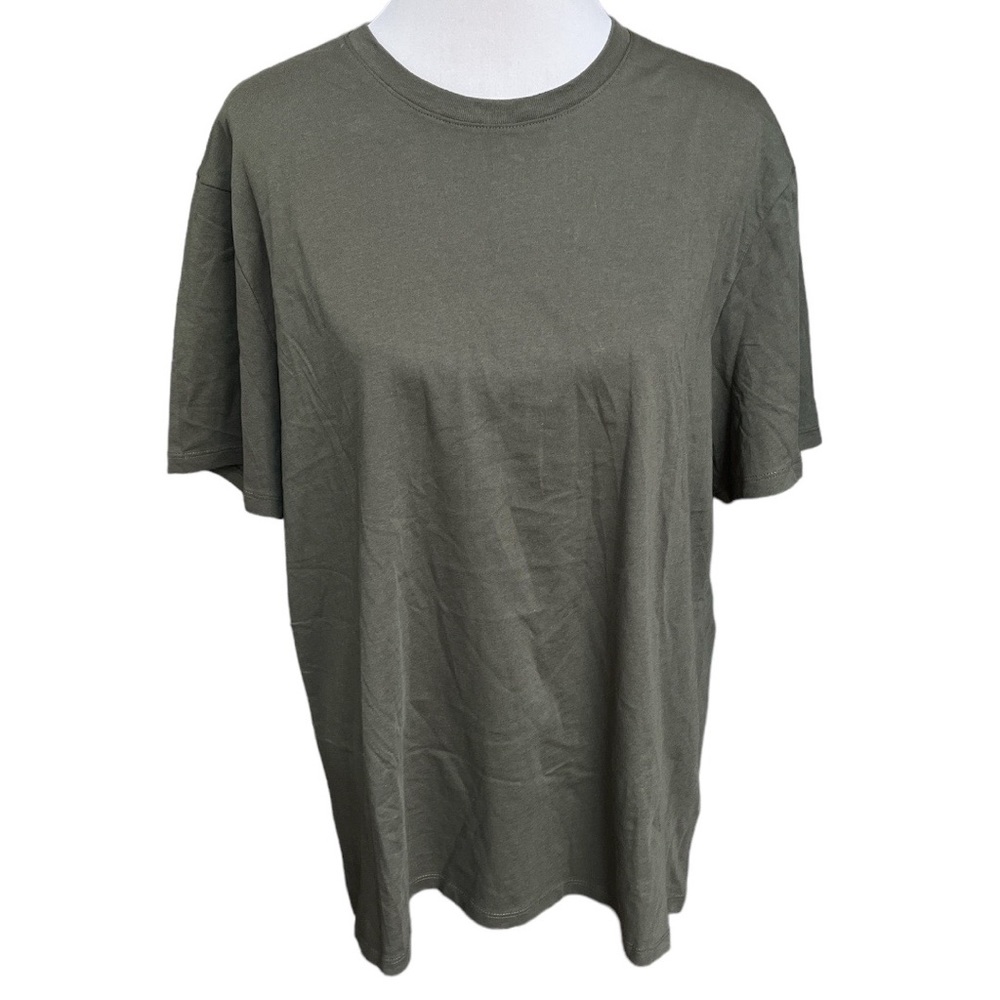 Everlane The Organic Cotton Crew Uniform Shirt Olive Green Sizes XLarge